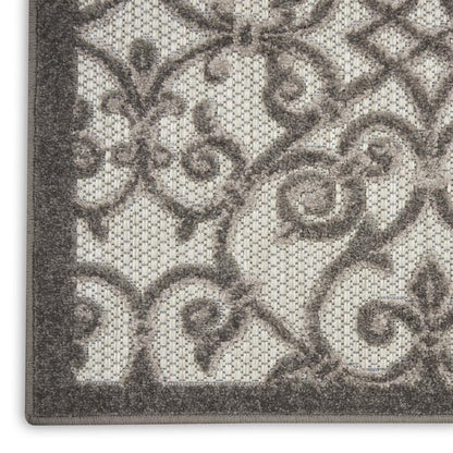 8' X 11' Gray Indoor Outdoor Area Rug