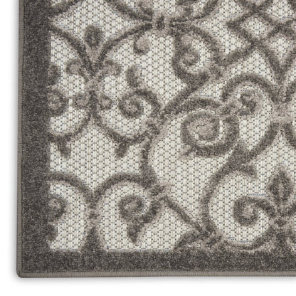 4' X 6' Gray Indoor Outdoor Area Rug