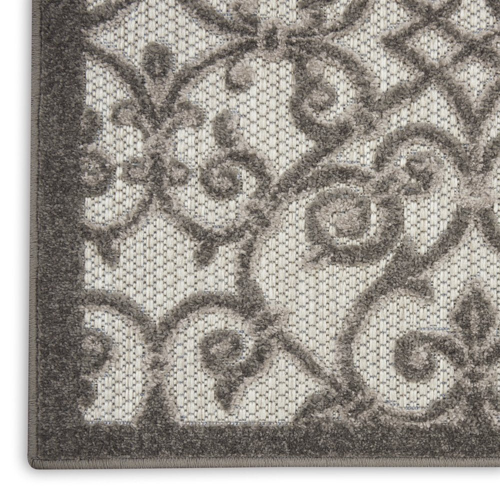 8' X 11' Gray Indoor Outdoor Area Rug