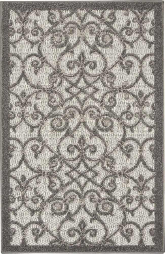 5' X 8' Gray Indoor Outdoor Area Rug