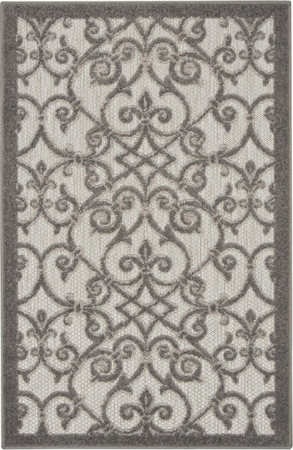 5' X 8' Gray Indoor Outdoor Area Rug