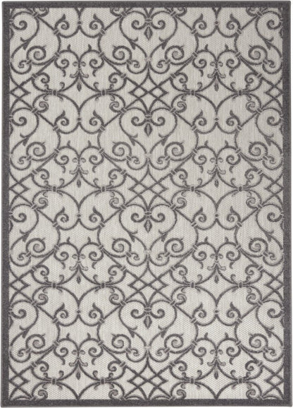8' X 11' Gray Indoor Outdoor Area Rug