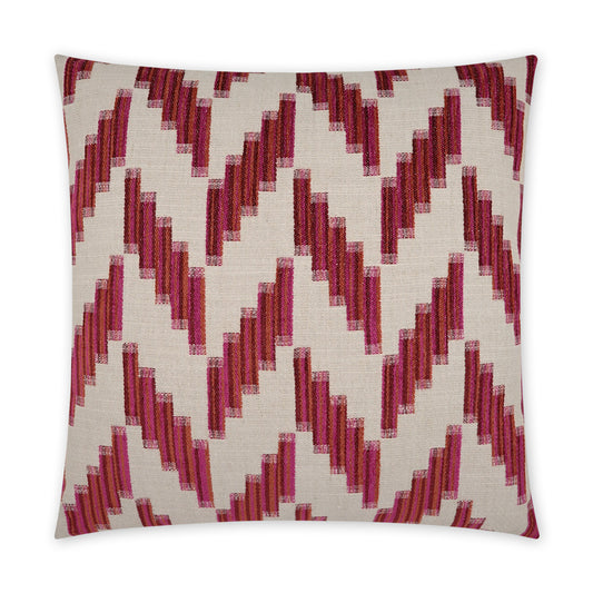 D.V. KAP HOME   24" x 24" Harcourt Pillow - Sangria Modern, Global    - 3852-S-2424