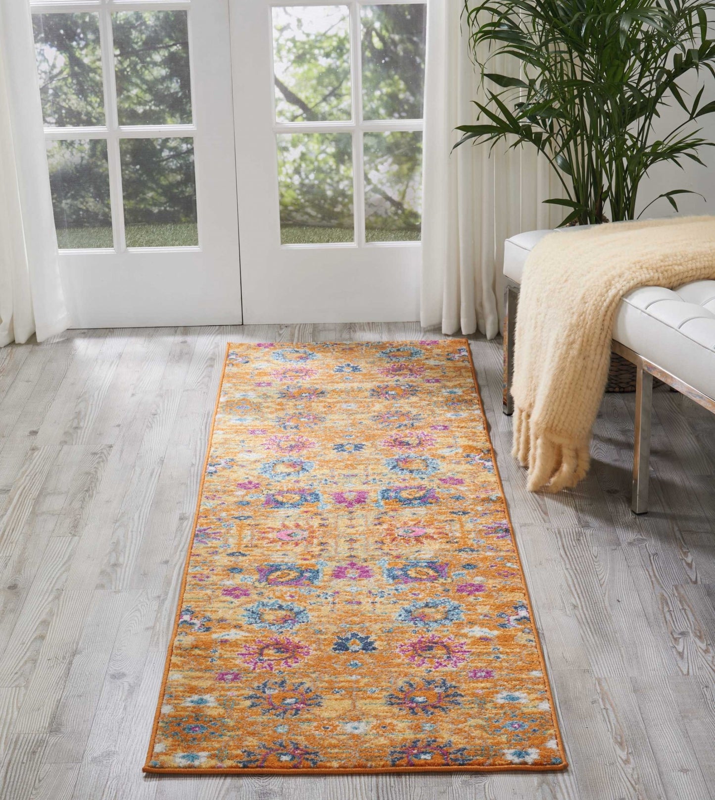 7' X 10' Sunset Floral Power Loom Area Rug