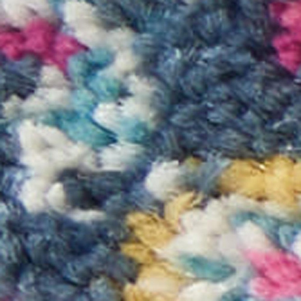 4' X 6' Fuchsia And Blue Oriental Distressed Area Rug