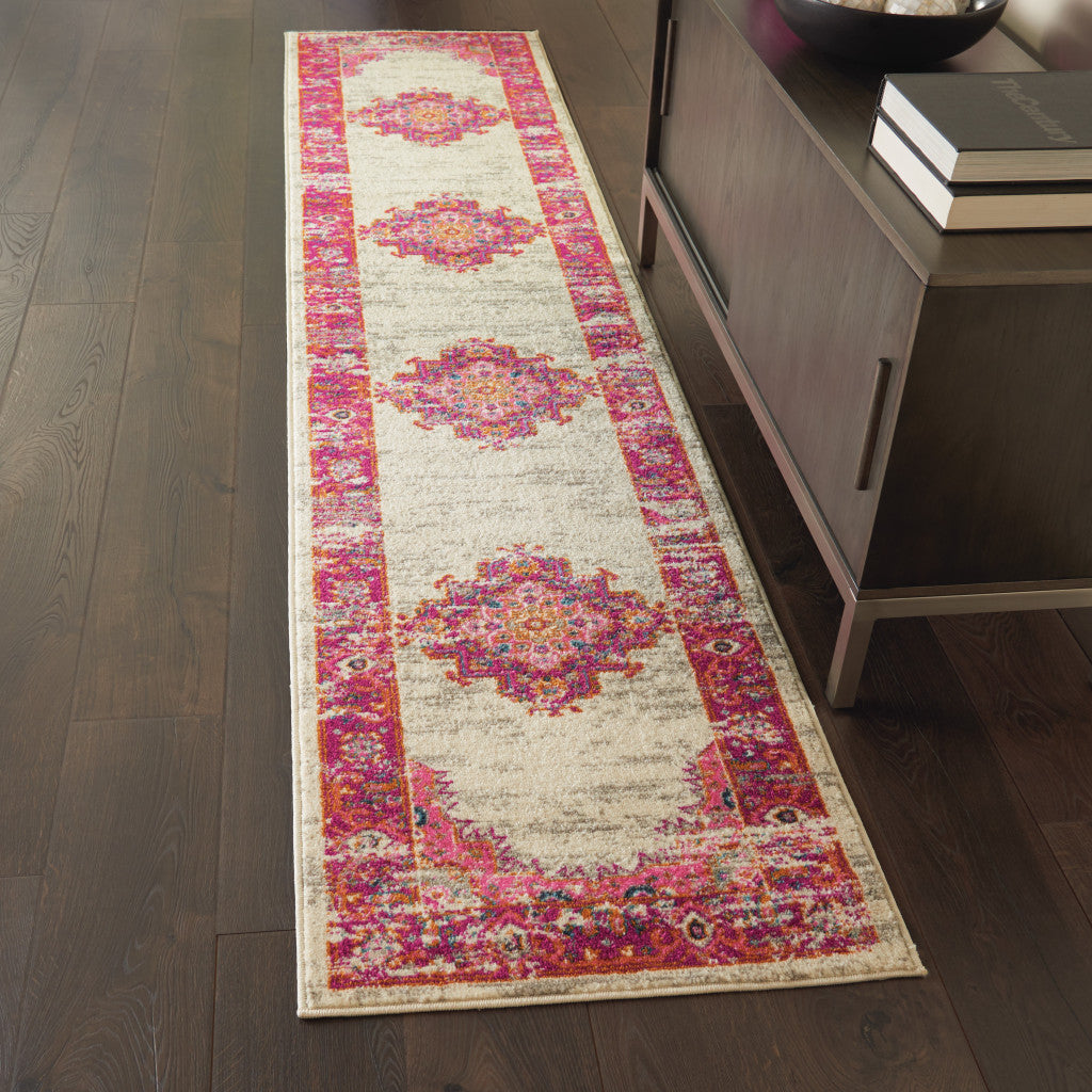 8' X 10' Fuchsia Power Loom Area Rug