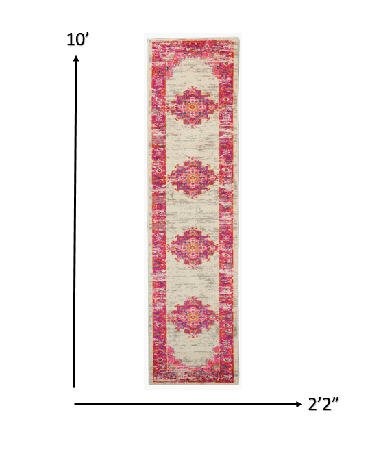 5' X 7' Fuchsia Power Loom Area Rug