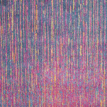 4' X 6' Blue And Orange Abstract Area Rug