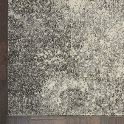 5' X 7' Gray And Ivory Abstract Area Rug