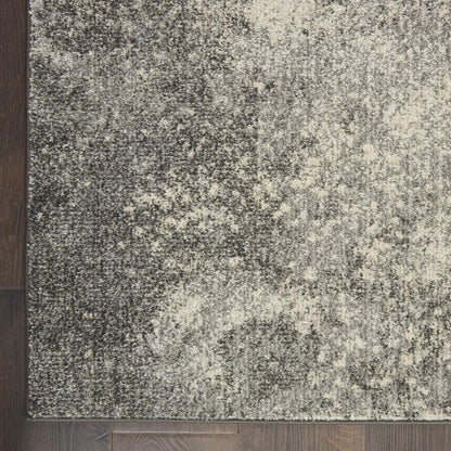 8' X 10' Gray And Ivory Abstract Area Rug