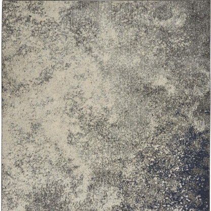 8' X 10' Gray And Ivory Abstract Area Rug