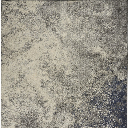 5' X 7' Gray And Ivory Abstract Area Rug