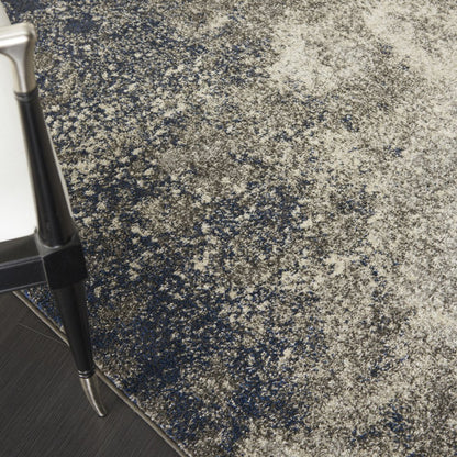4' X 6' Gray And Ivory Abstract Area Rug