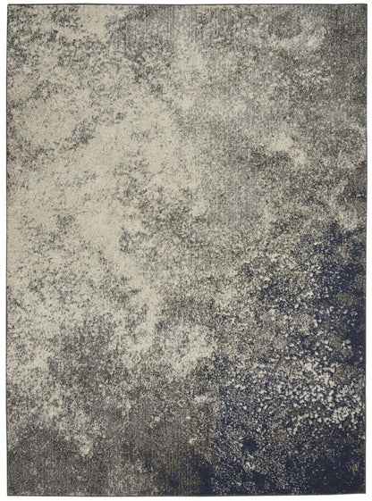 5' X 7' Gray And Ivory Abstract Area Rug