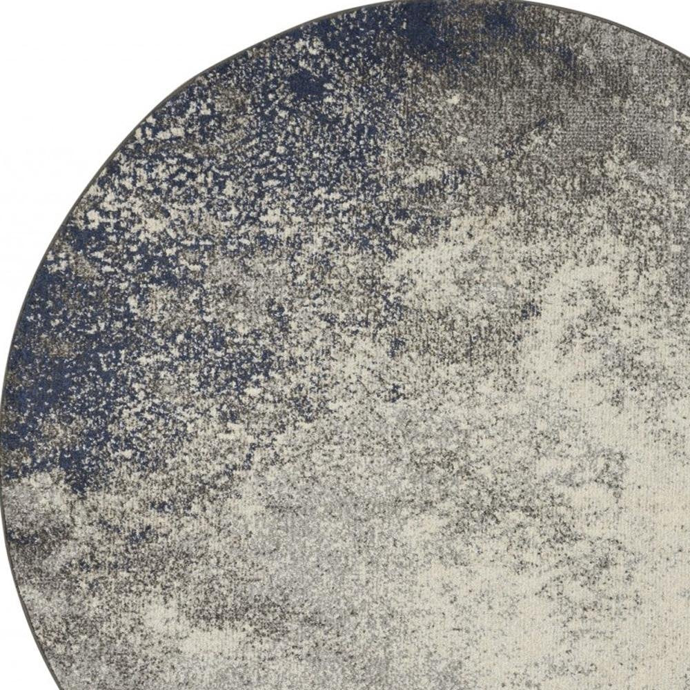 5' X 7' Gray And Ivory Abstract Area Rug