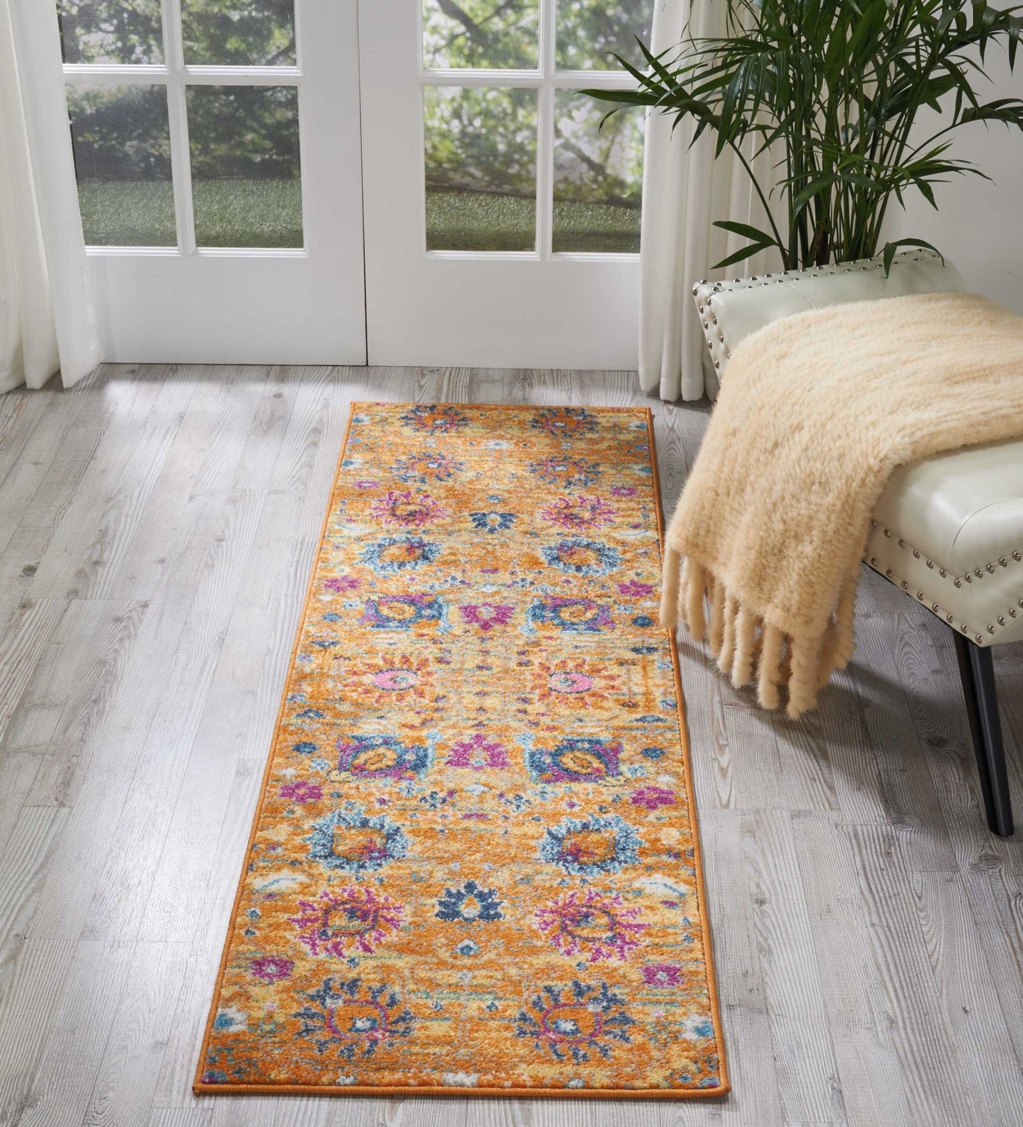 7' X 10' Sunset Floral Power Loom Area Rug