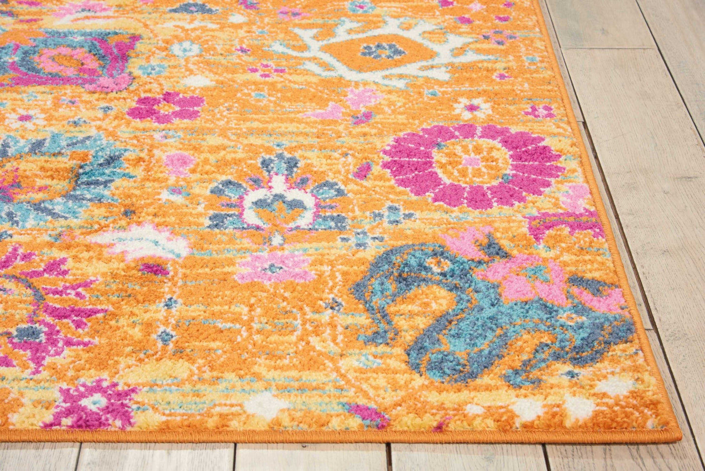 7' X 10' Sunset Floral Power Loom Area Rug