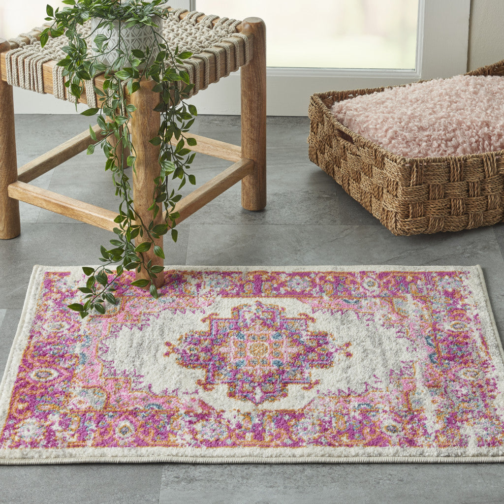 8' X 10' Fuchsia Power Loom Area Rug