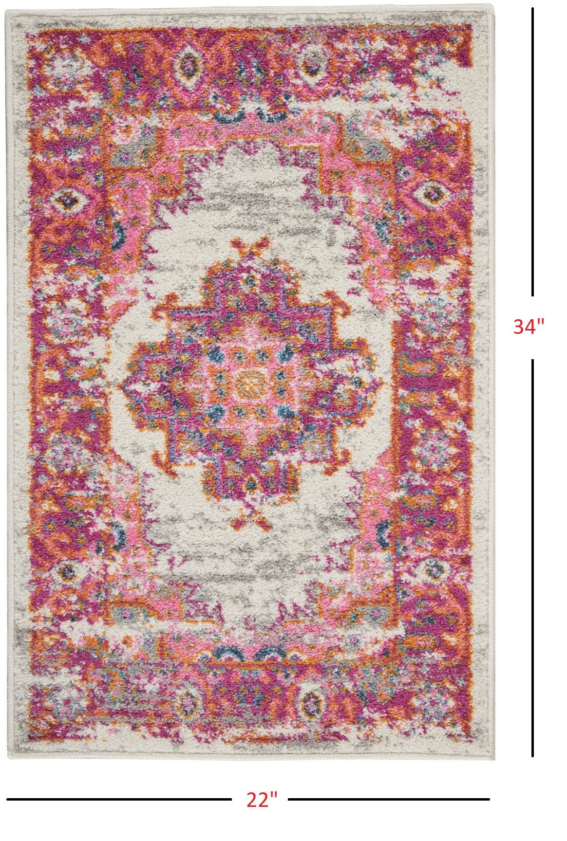 8' X 10' Fuchsia Power Loom Area Rug