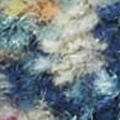 4' X 6' Blue And Ivory Southwestern Distressed Area Rug