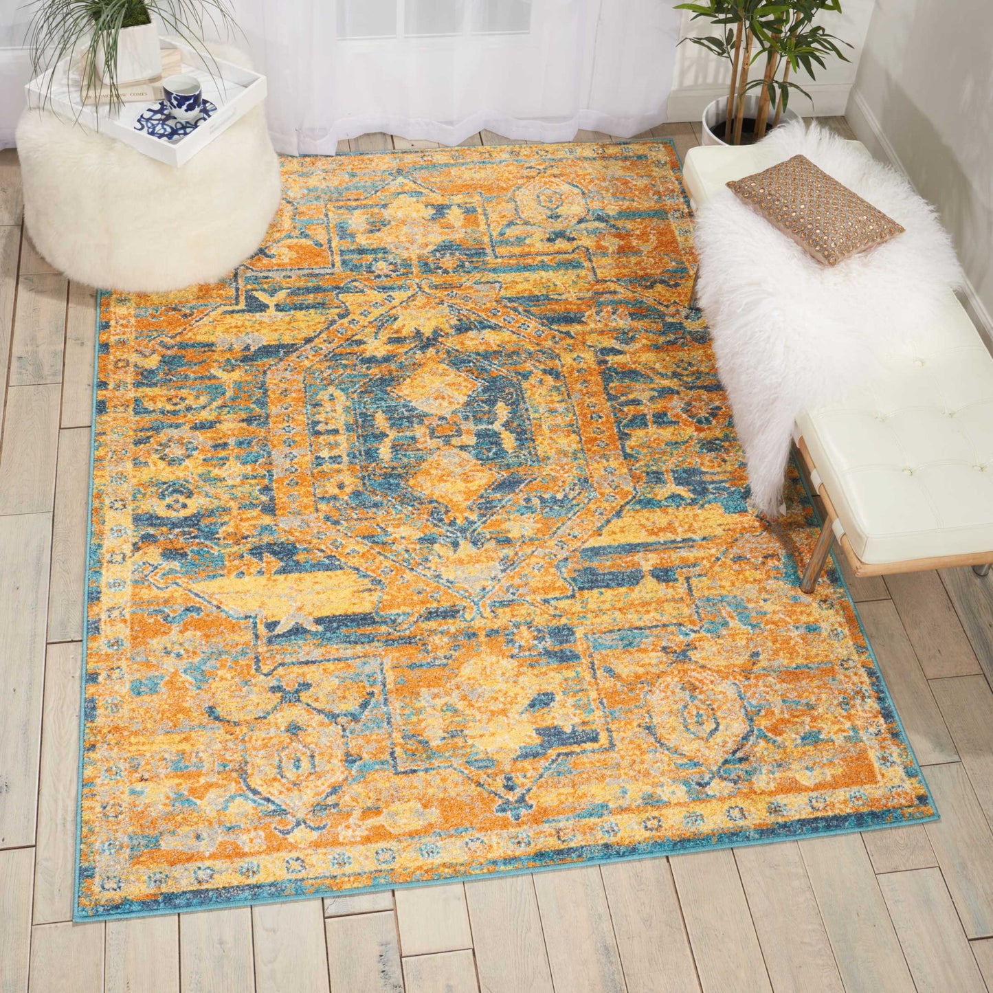 5' X 7' Sunset Power Loom Area Rug