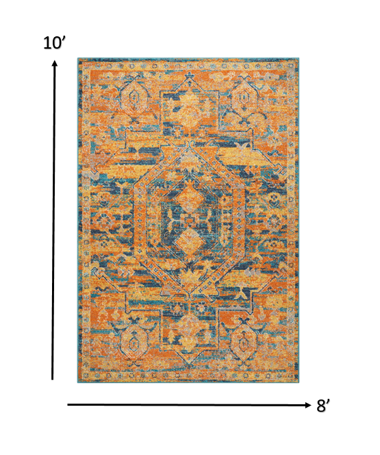 5' X 7' Sunset Power Loom Area Rug