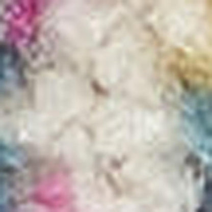 7' X 10' Ivory And Blue Abstract Area Rug