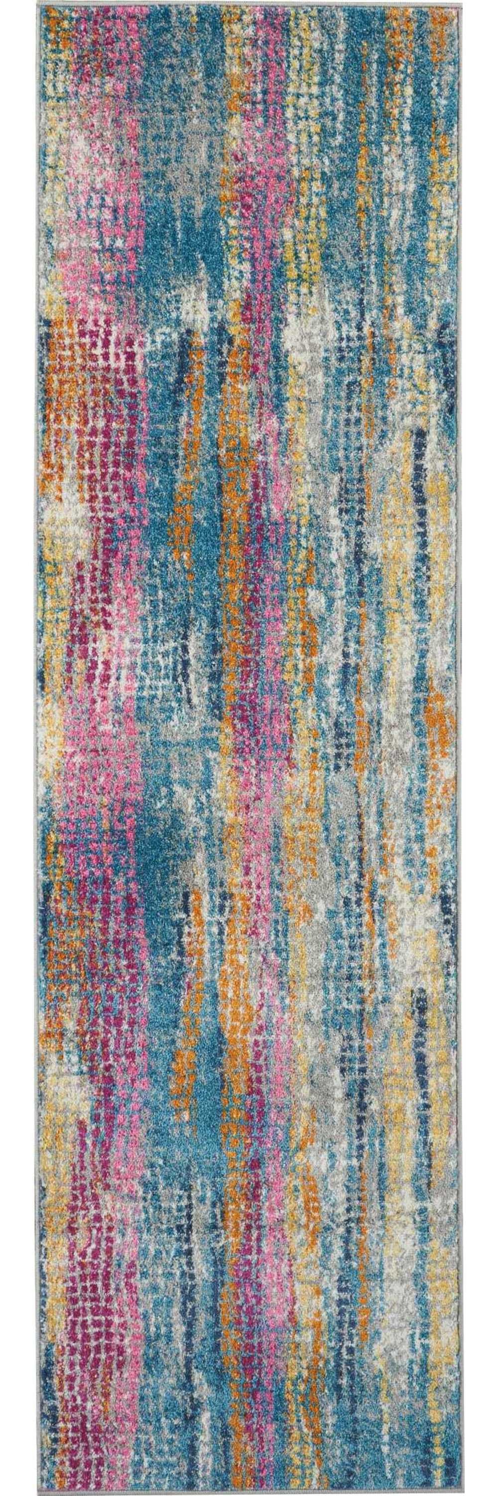 7' X 10' Gray And Ivory Abstract Distressed Area Rug