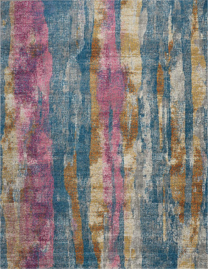 8' X 10' Gray And Ivory Abstract Distressed Area Rug