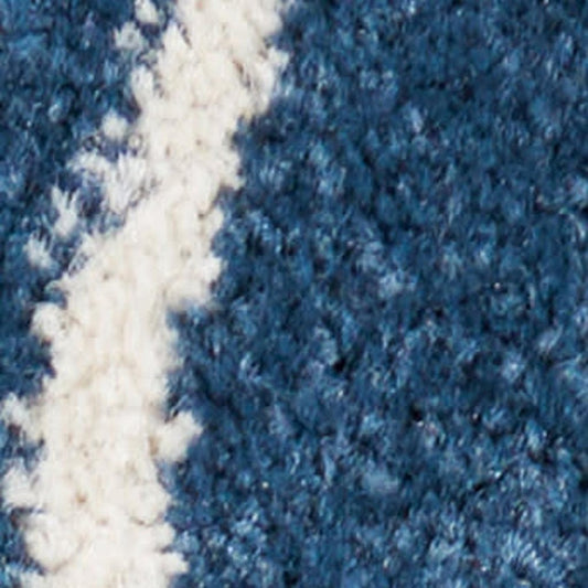 2' X 3' Blue And Gold Floral Area Rug