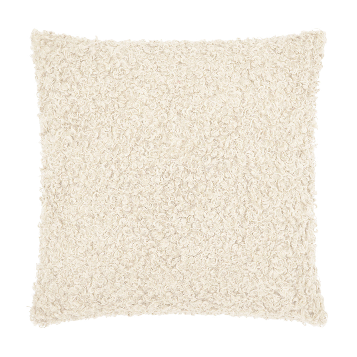 D.V. KAP HOME   24" x 24" Lambsy Pillow - Natural Faux Fur, Western Chic    - 3855-N-2424