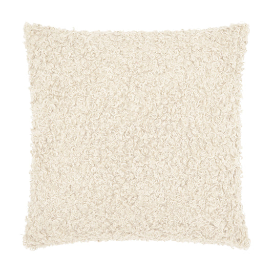 D.V. KAP HOME   24" x 24" Lambsy Pillow - Natural Faux Fur, Western Chic    - 3855-N-2424