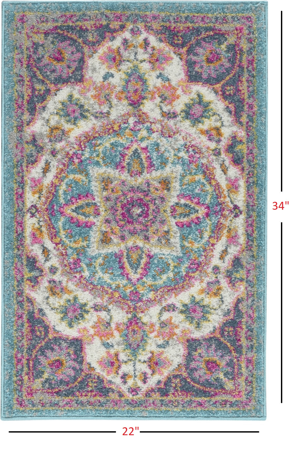 8' Pink And Green Round Dhurrie Area Rug