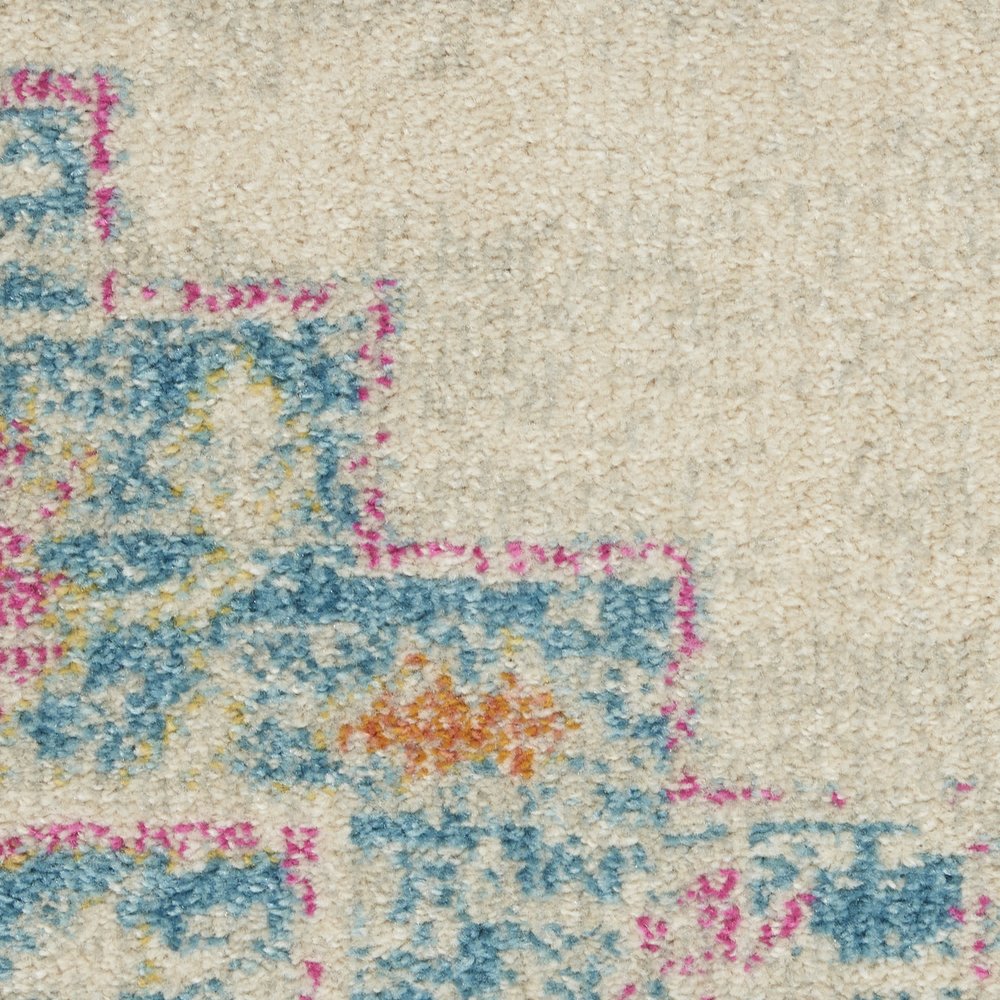 2' X 3' Gray And Ivory Medallion Distressed Area Rug