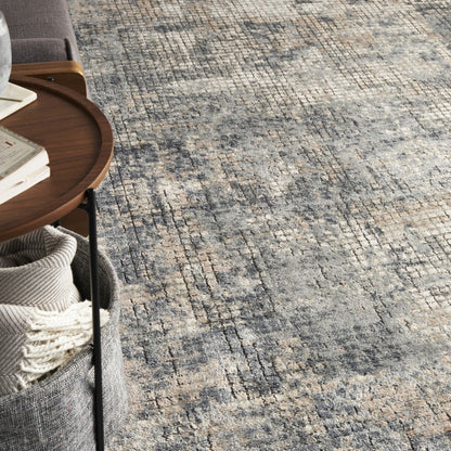 2' X 3' Gray And Ivory Medallion Distressed Area Rug