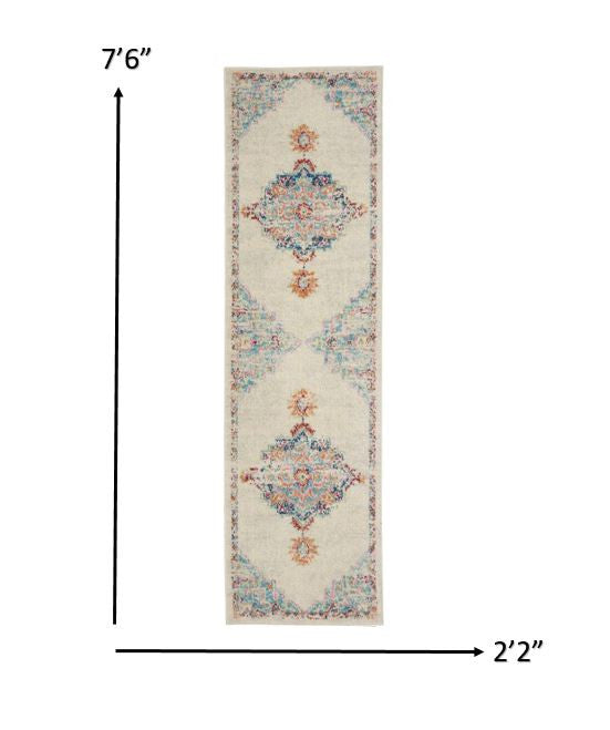 2' X 3' Gray And Ivory Power Loom Area Rug