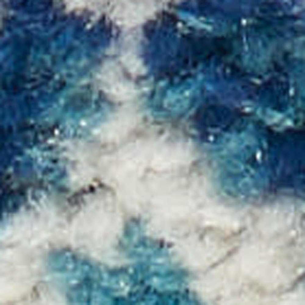 5' X 7' Navy Blue And Ivory Southwestern Area Rug