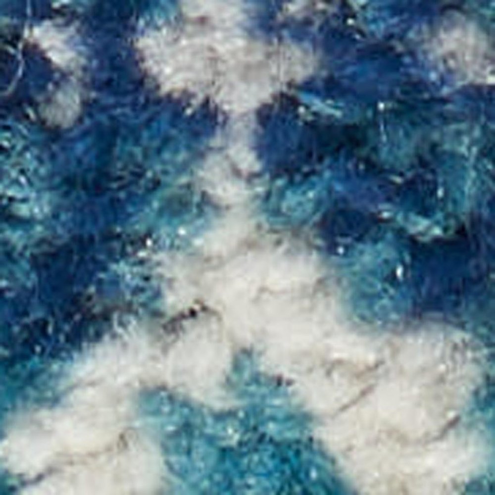 5' X 7' Navy Blue And Ivory Southwestern Area Rug
