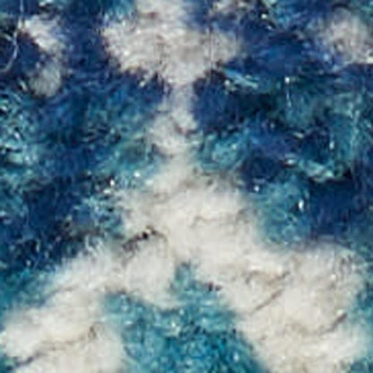 8' Navy Blue And Ivory Southwestern Runner Rug