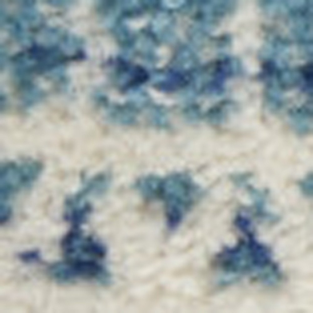 4' X 6' Navy Blue And Ivory Southwestern Area Rug