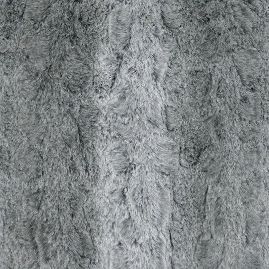 D.V. KAP HOME 3856-C-YARD Juneau Fabric - Charcoal Faux Fur, Animal, Western Chic  Grey   - Juneau
