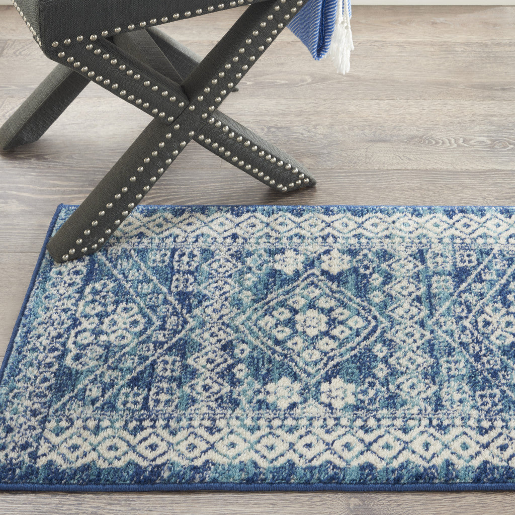 7' X 10' Navy Blue Power Loom Area Rug