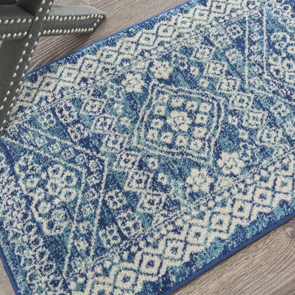 5' X 7' Navy Blue Power Loom Area Rug