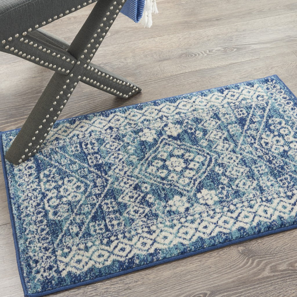 5' X 7' Navy Blue Power Loom Area Rug