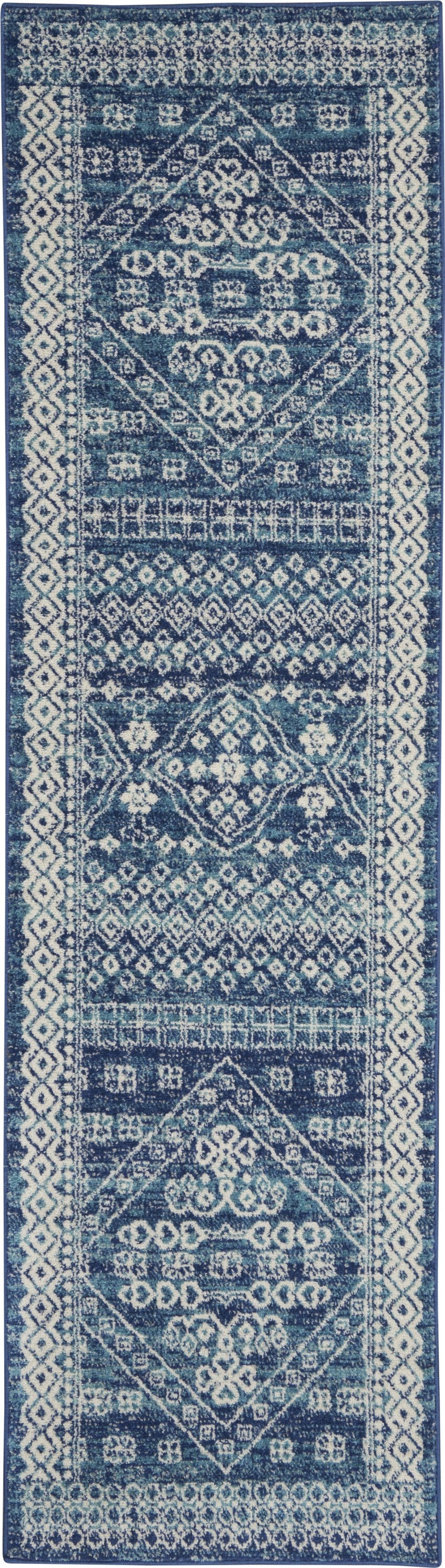 5' X 7' Navy Blue Power Loom Area Rug