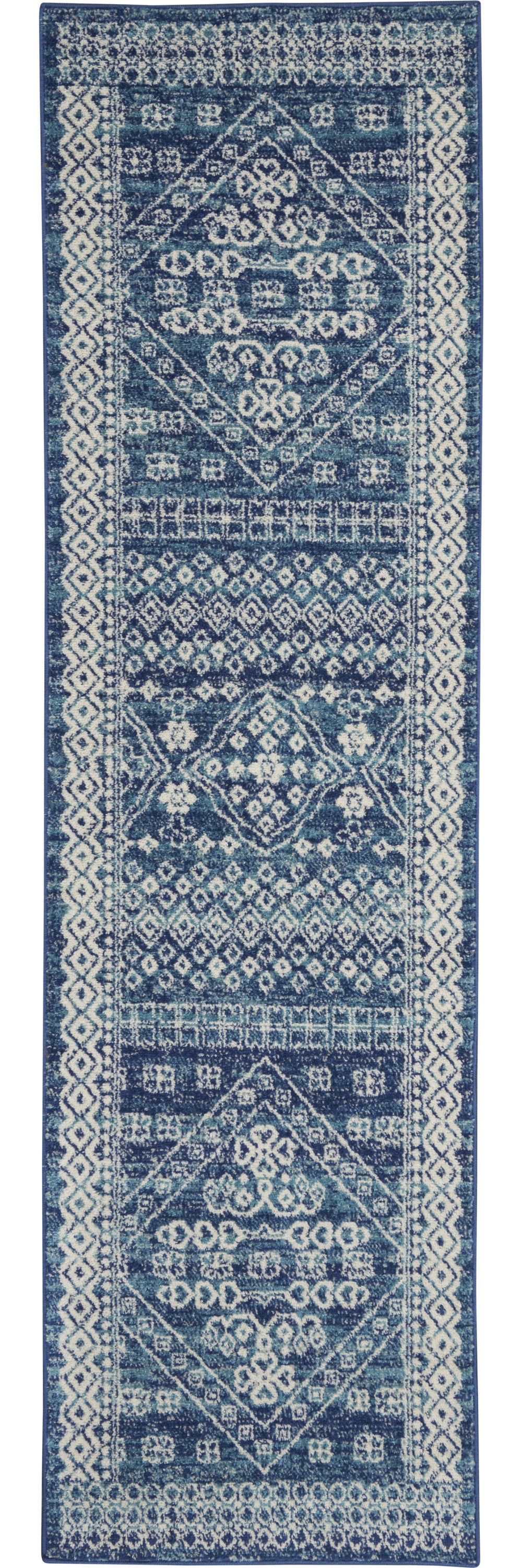 5' X 7' Navy Blue Power Loom Area Rug