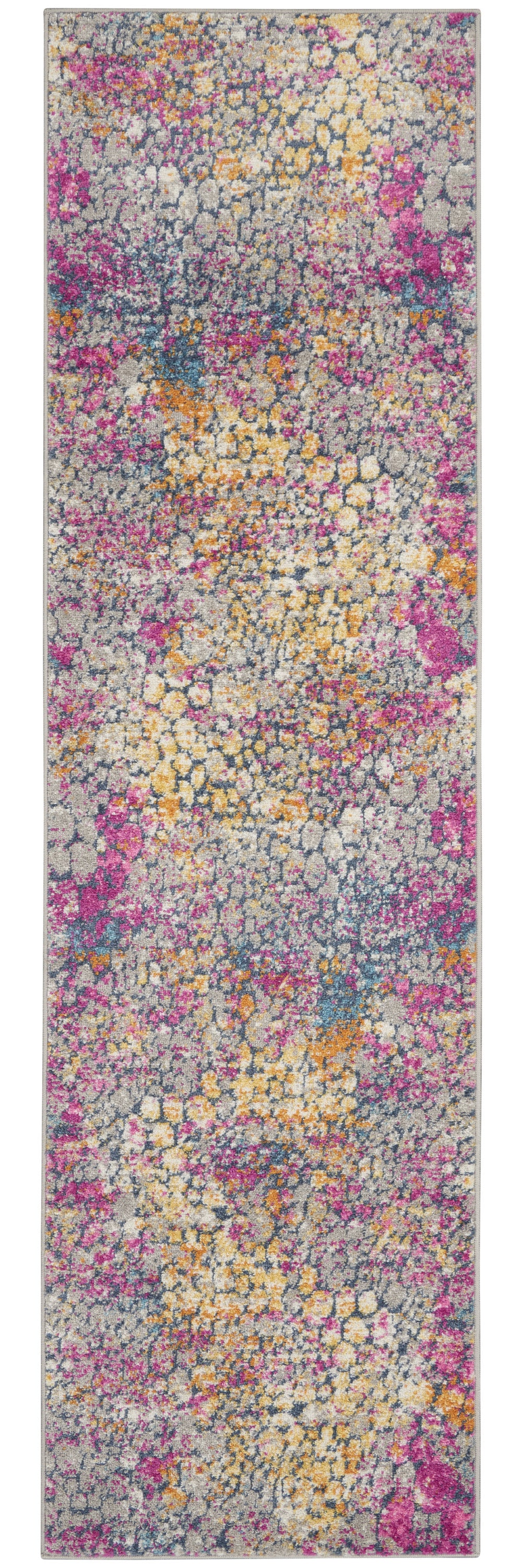 4' X 6' Pink And Ivory Coral Power Loom Area Rug