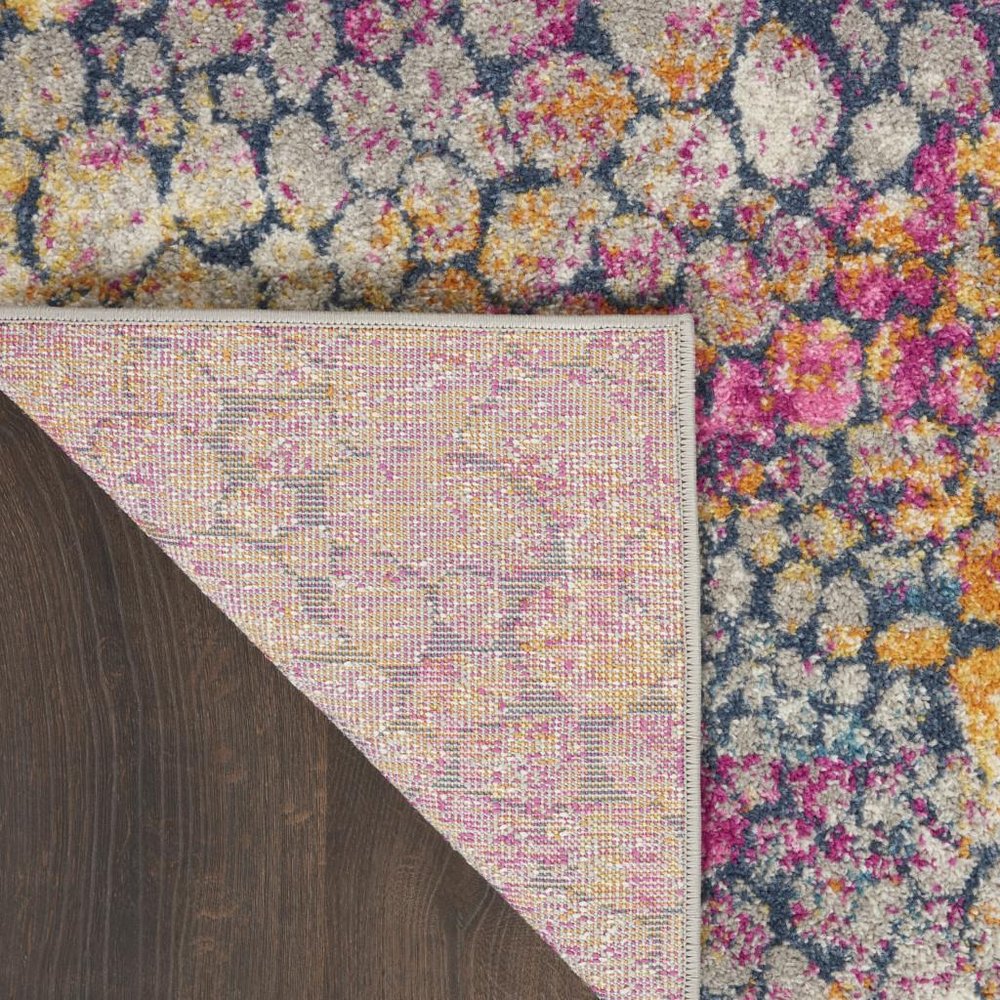 5' X 7' Yellow And Gray Abstract Area Rug