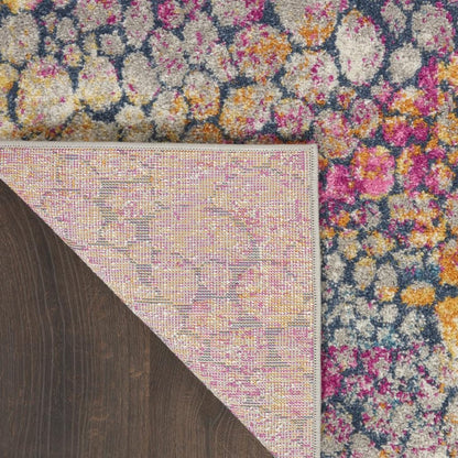 5' X 7' Yellow And Gray Abstract Area Rug