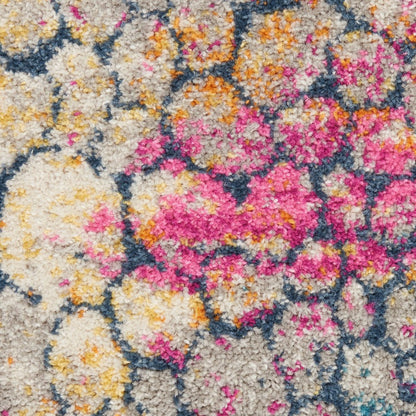 8' X 10' Yellow And Gray Abstract Area Rug